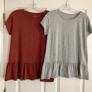 Set of 2 Caslon peplum tees
